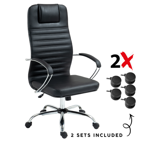 Scaun De Birou Directorial Ergonomic KD Home Falcon Desk, Negru
