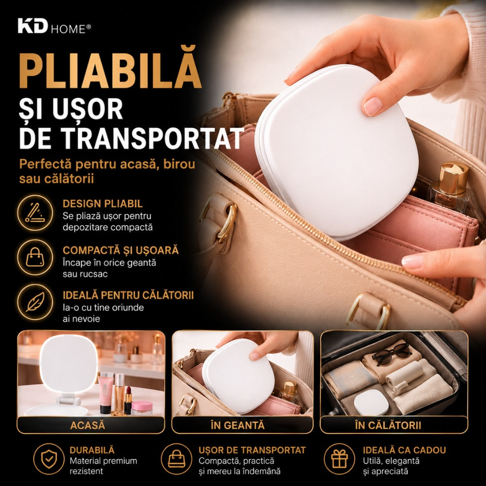 Oglinda Cosmetica Cu Led Pentru Machiaj KD Home LumiGlow