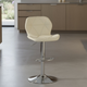 Scaun de Bar Inalt Cu Spatar KD Home Velvet Rise 360, Crem