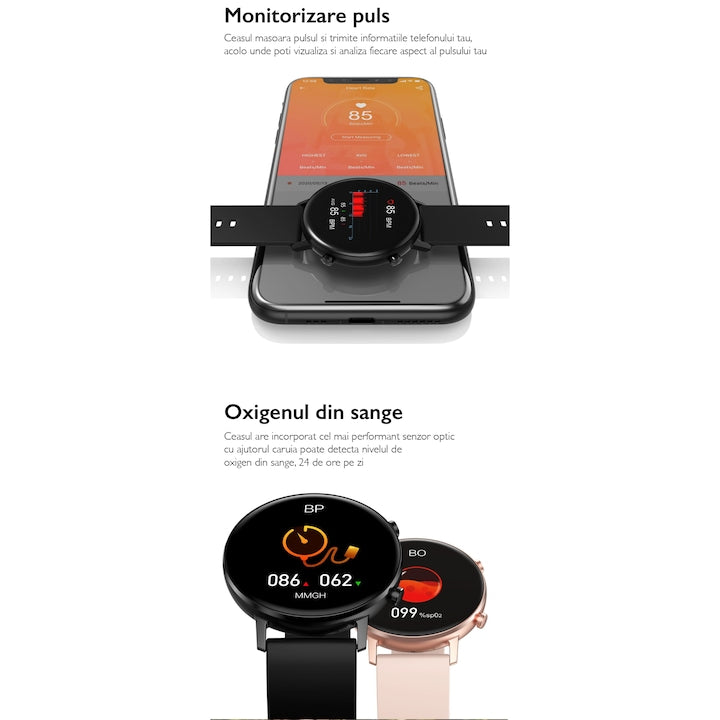 Ceas smartwatch TechONE™ DT96, Auriu