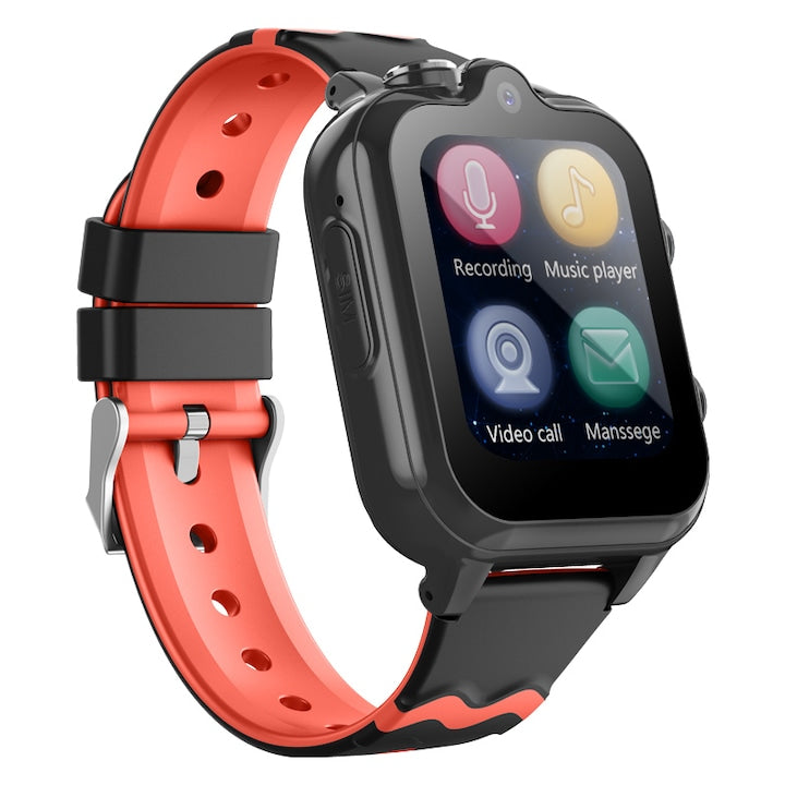 Ceas smartwatch GPS copii cu localizare si telefon Techone™ KT18, Negru