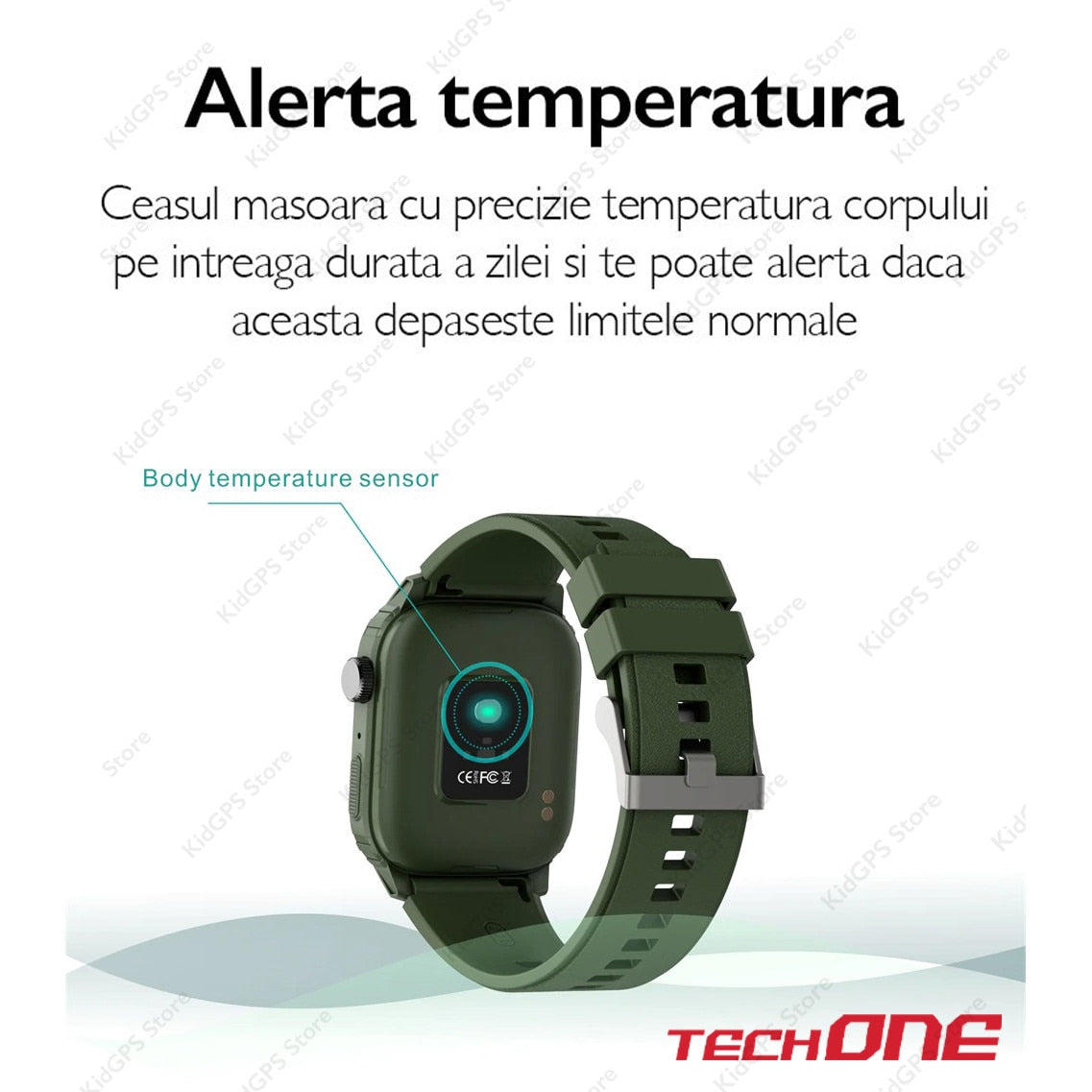 Ceas smartwatch barbati TechONE Q25 GT Runner, Argintiu