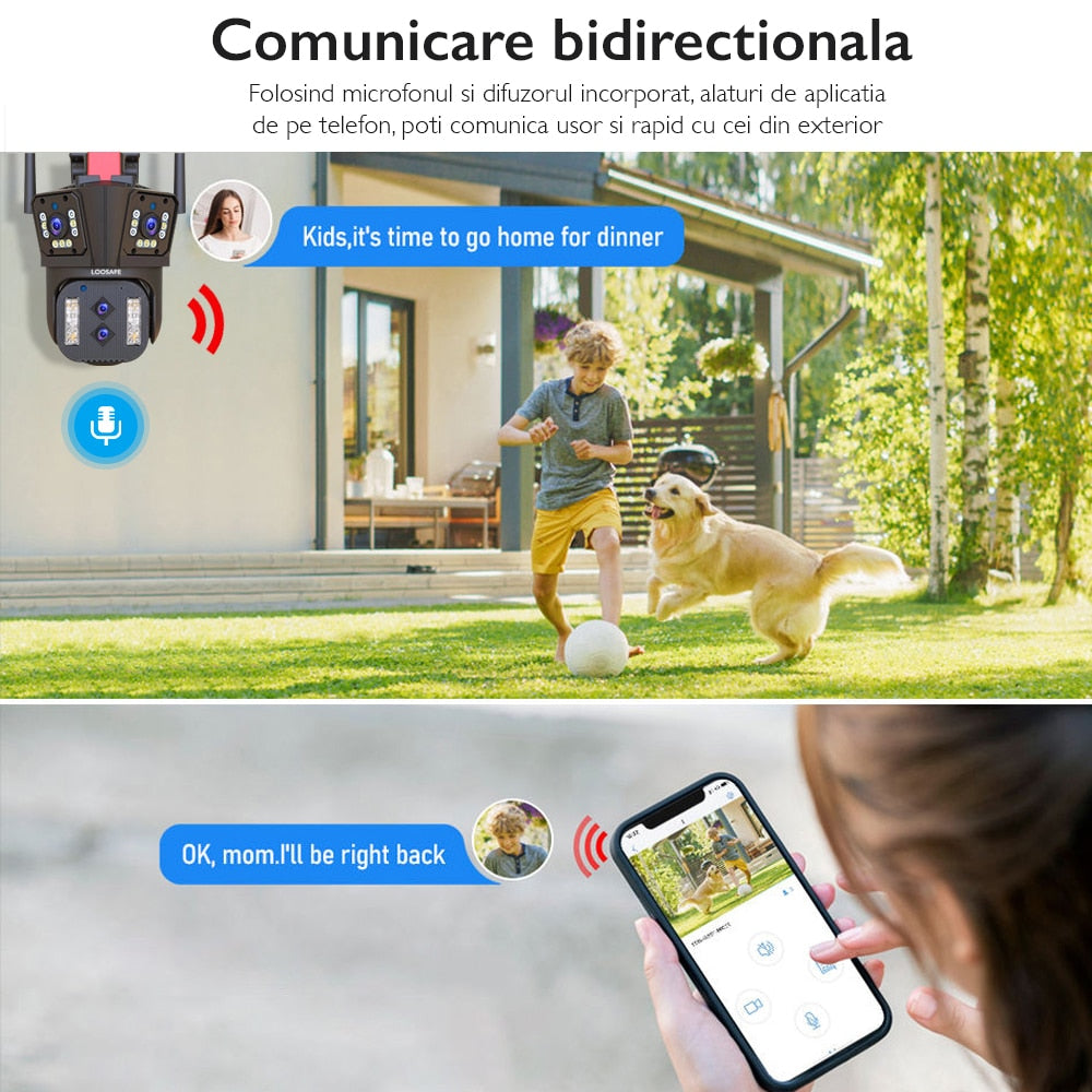 Camera de Supraveghere Cvadrupla WIFI Loosafe® P160 Pro+