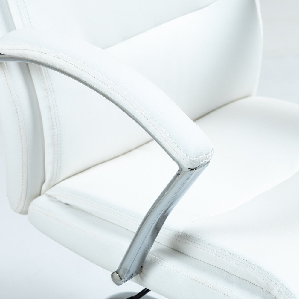 Scaun De Birou Directorial Ergonomic KD Home Noble Seat, Alb
