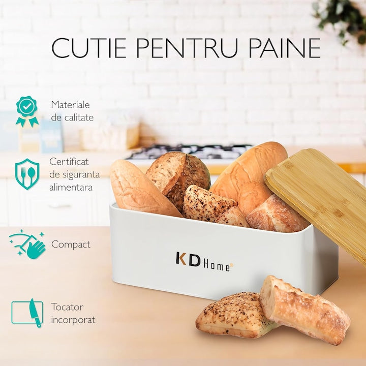 Cutie de Paine cu Tocator KD Home® FreshBox Ultra