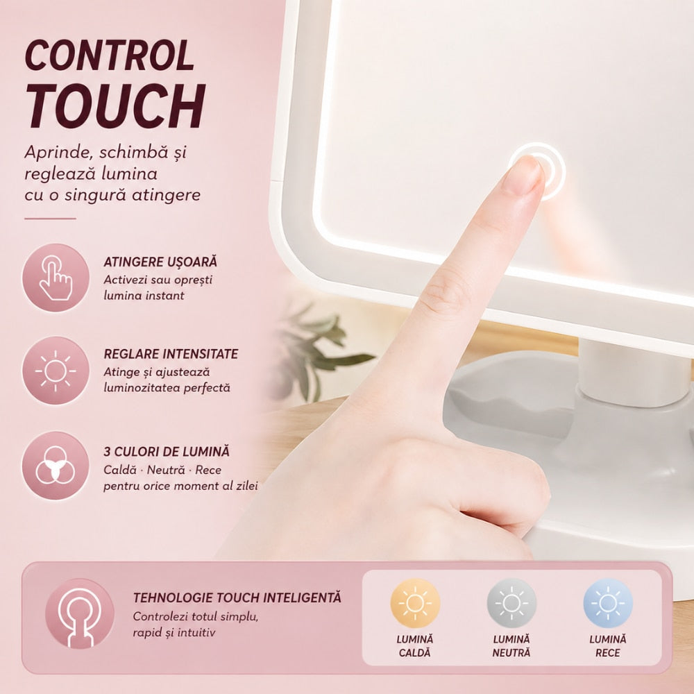 Oglinda Cosmetica Cu Marire Led Pentru Machiaj KD Home Luminelle