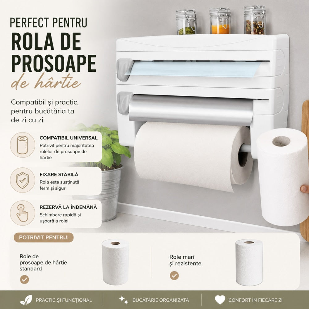 Suport Prosoape Hartie Bucatarie KD Home FolioRack