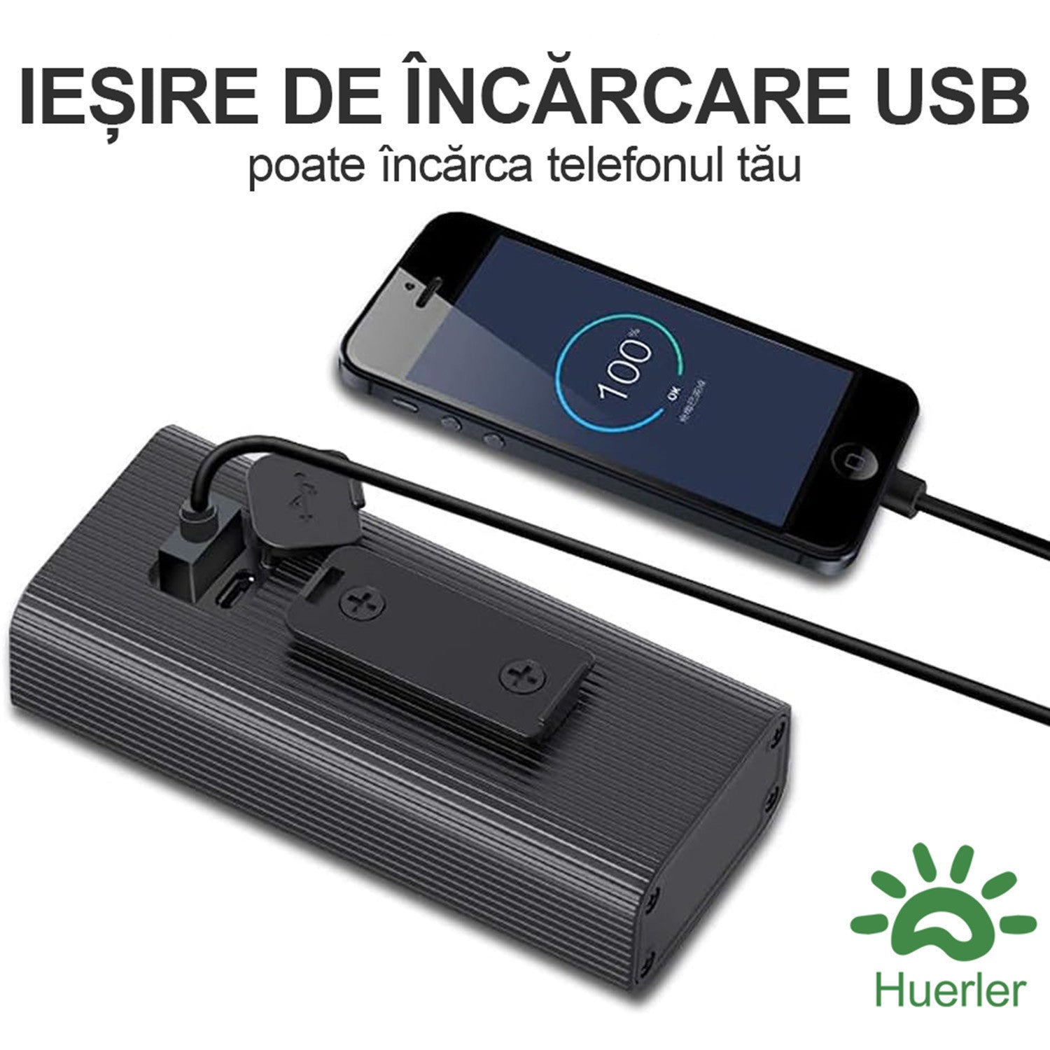 Set Far si Stop Bicicleta, Din Aluminiu, Huerler Vision Pro