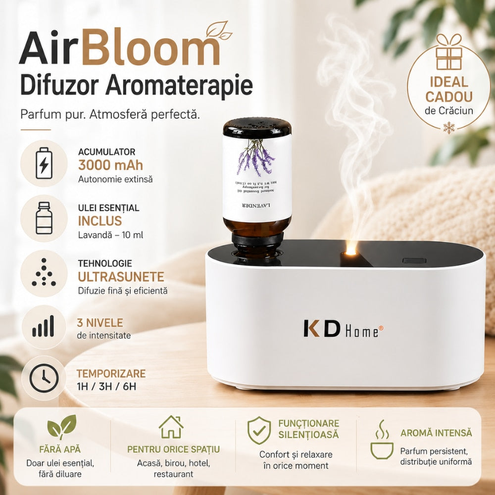 Difuzor Uleiuri Esentiale Aromaterapie KD Home AirBloom