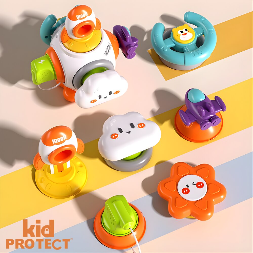 Jucarie Interactiva Bebelusi Montessori KidProtect Astro Cube