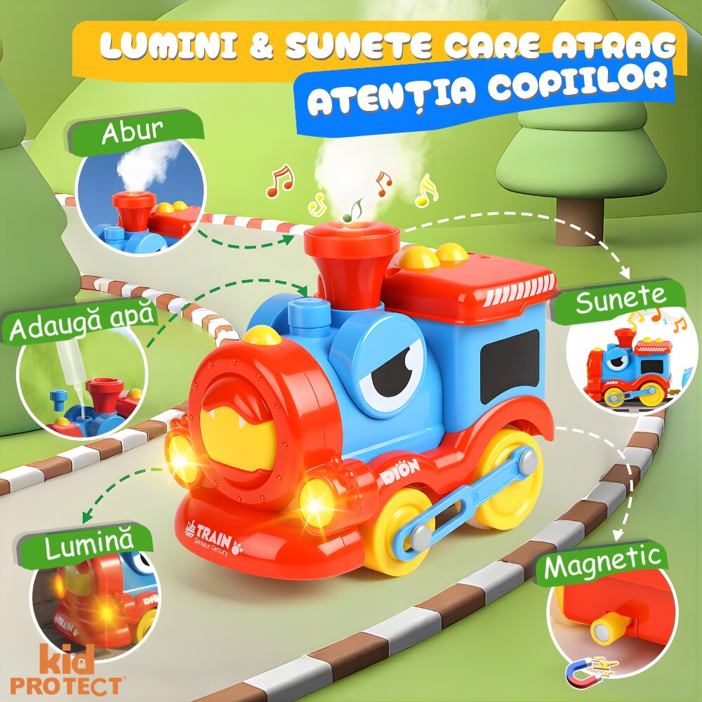 Circuit Trenulet de Jucarie Electric Pentru Copii KidProtect Builders Train