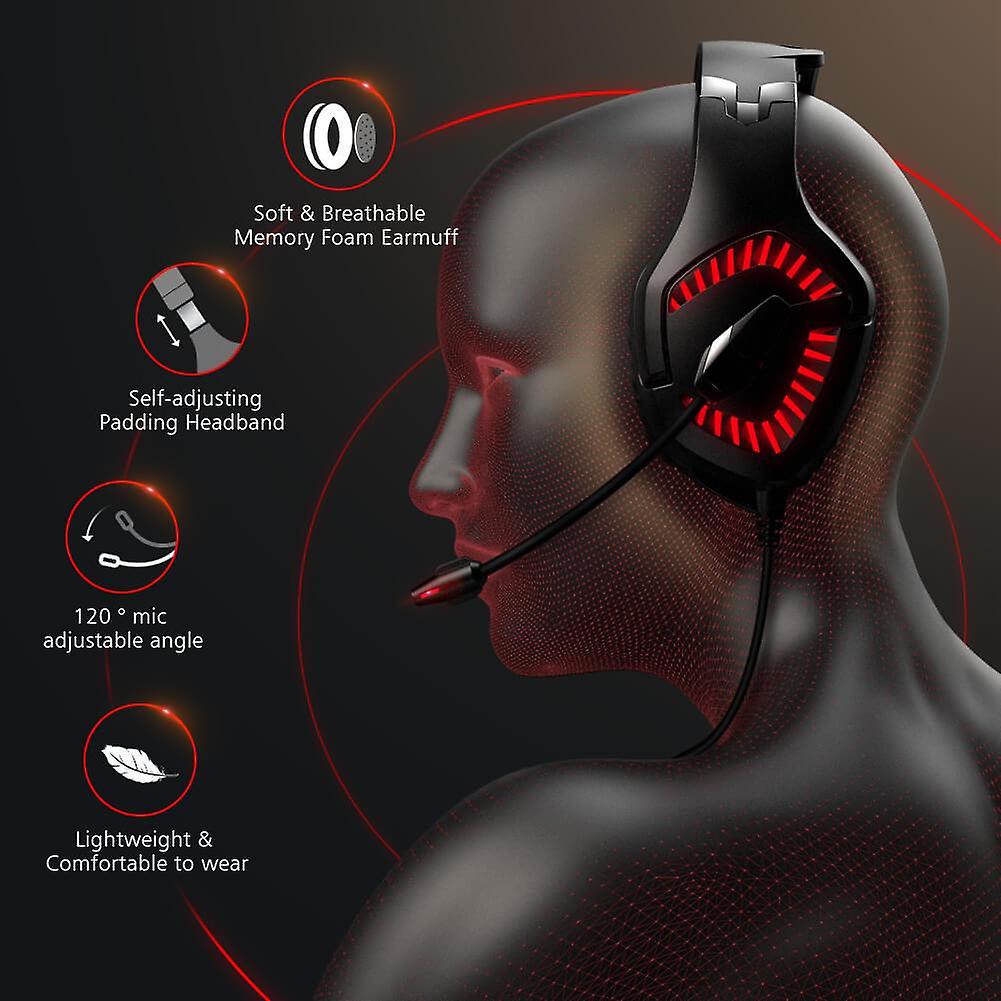 Casti gaming profesionale Runmus® K1 PRO, Rosu