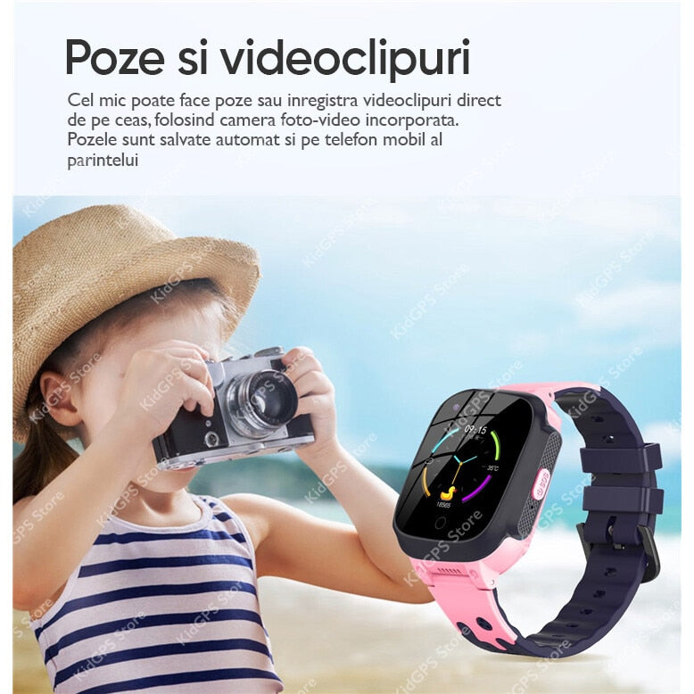 Ceas smartwatch GPS copii Techone™ LT25 4G, roz