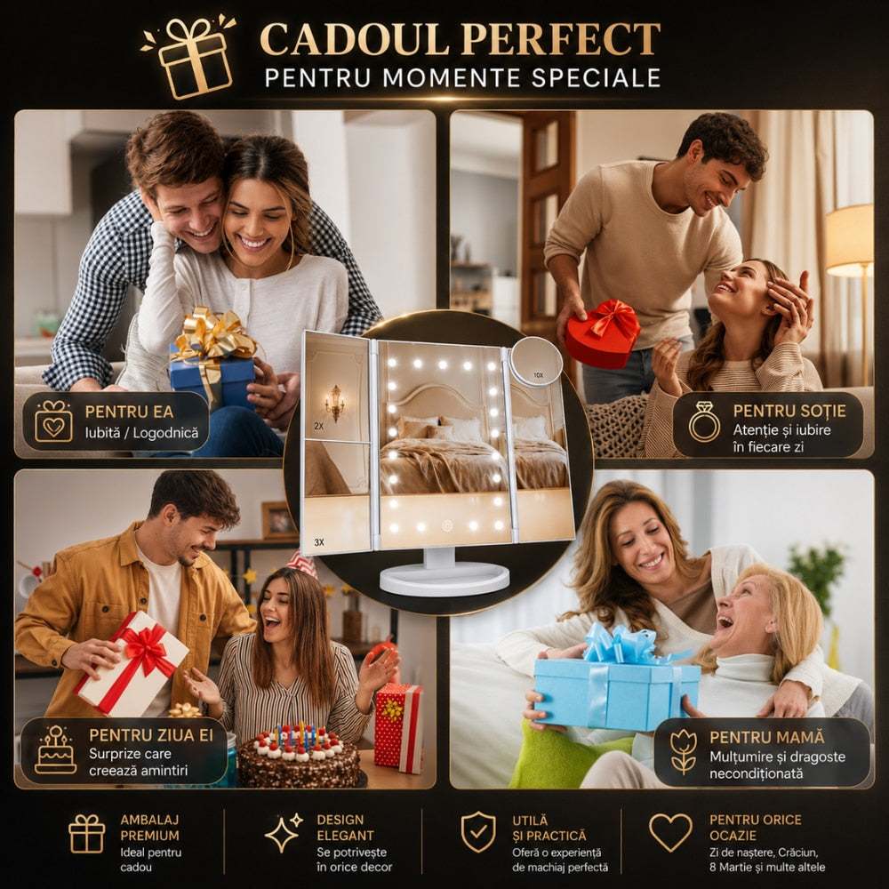 Oglinda Cosmetica Cu Marire Cu Led Pentru Machiaj KD Home BelleVue
