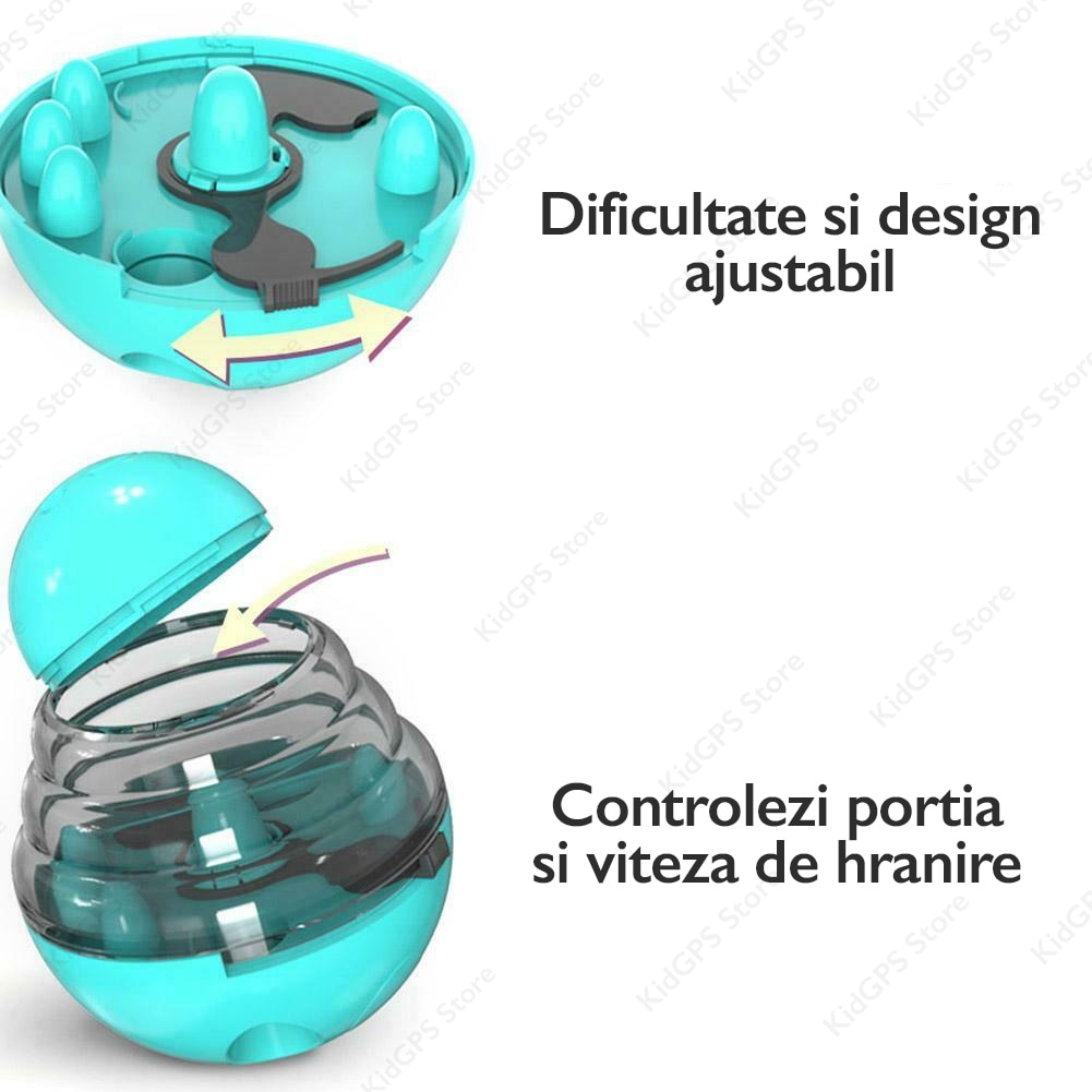 Jucarie dozator hranire lenta caini si pisici Grunluft HappyPET DT-SA-01