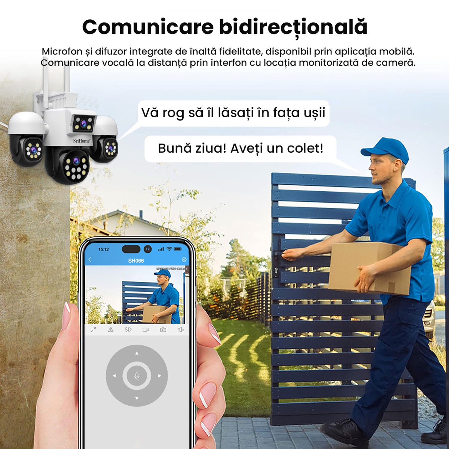 Camera Cvadrupla De Supraveghere Video WIFI CCTV SriHome™ SH069 Plus