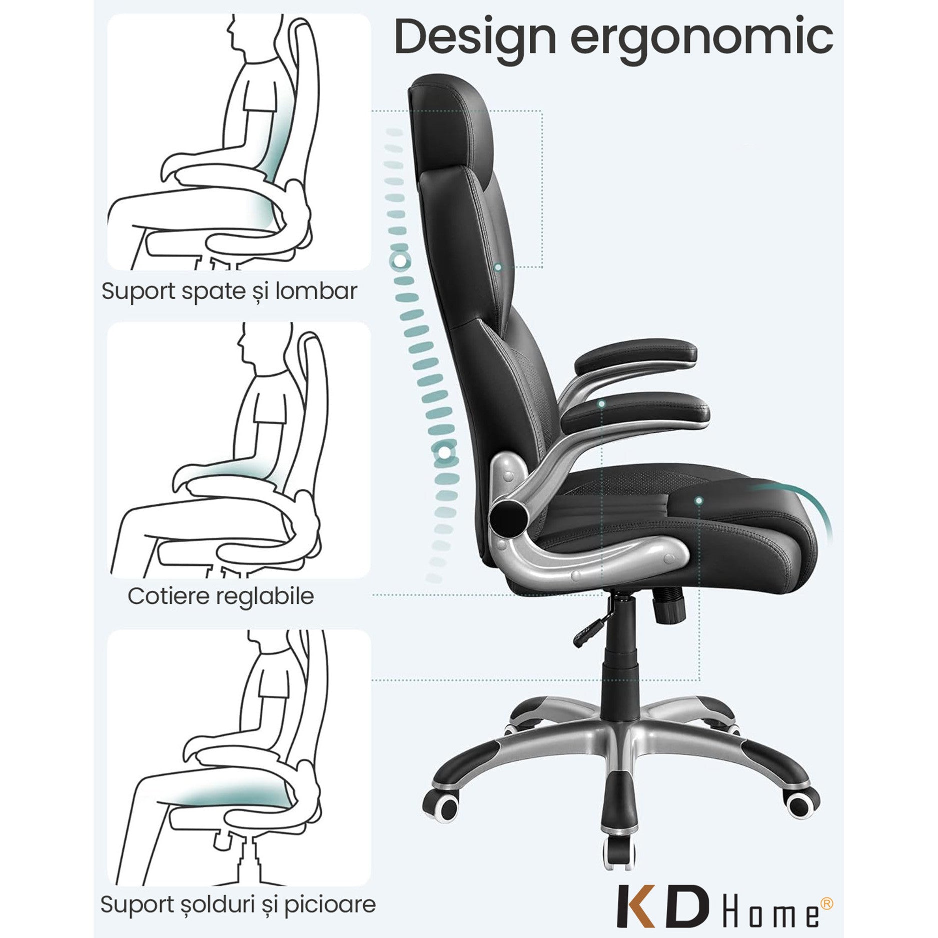 Scaun De Birou Directorial Ergonomic KD Home Stratos Glide
