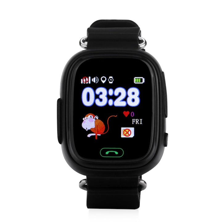 Ceas smartwatch GPS copii Techone™ GW100 Touch, Negru