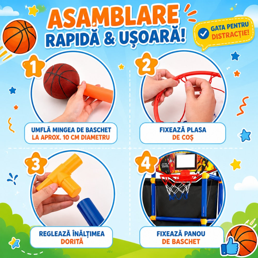 Set Cos De Baschet Tras La Tinta Copii KidProtect Target Ball
