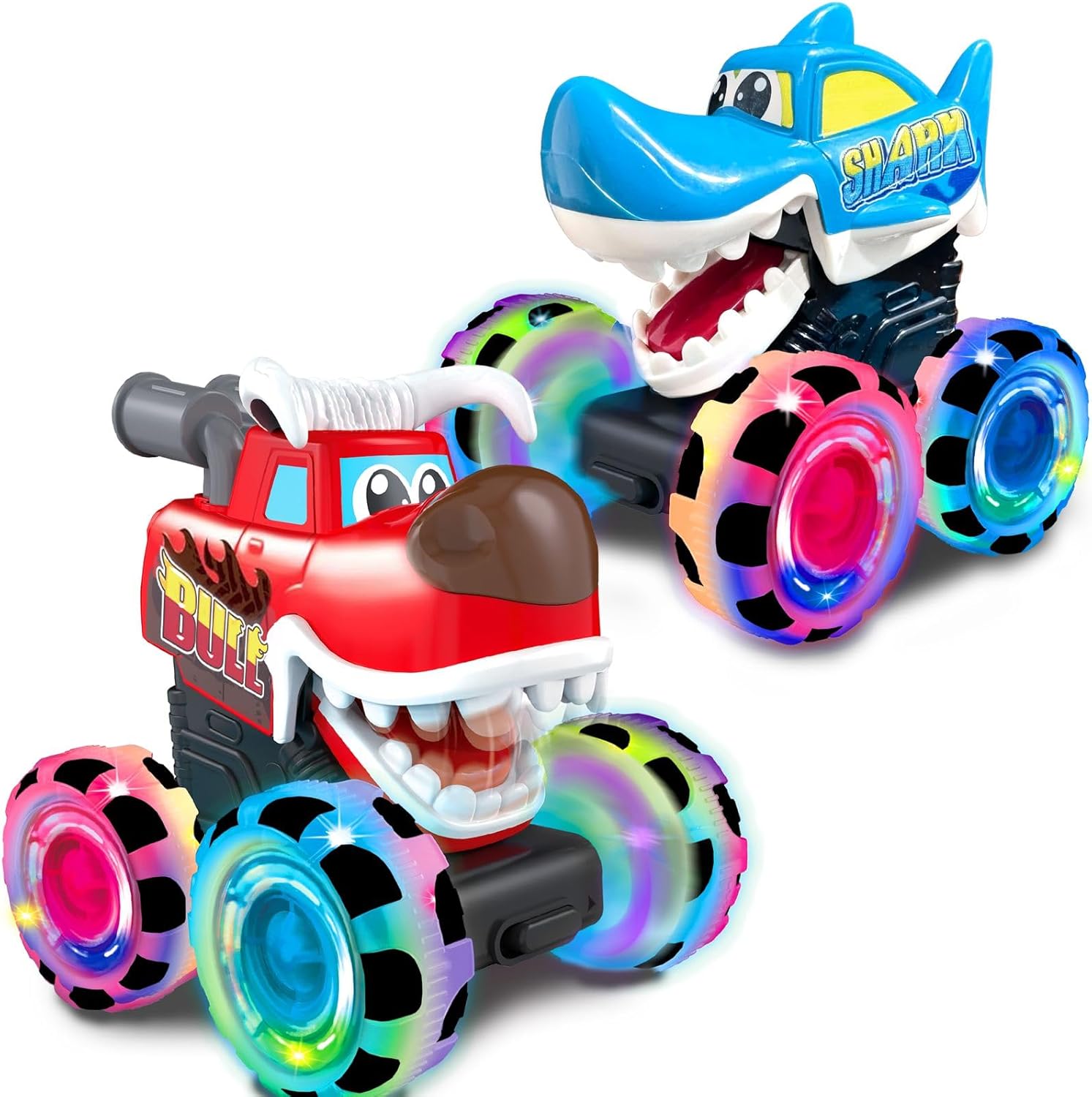 Set Masinute Pentru Copii, KidProtect Monster Wheely