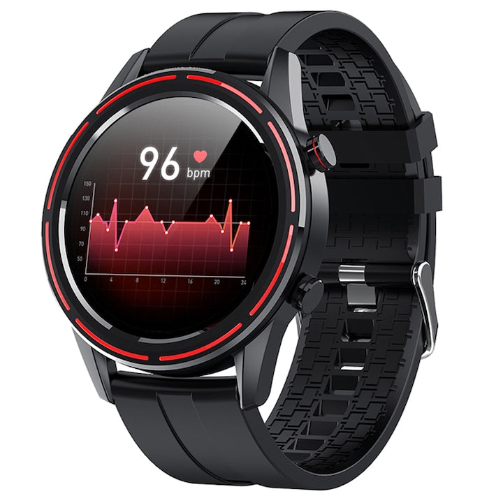 Ceas smartwatch TechONE™ KM02, Negru