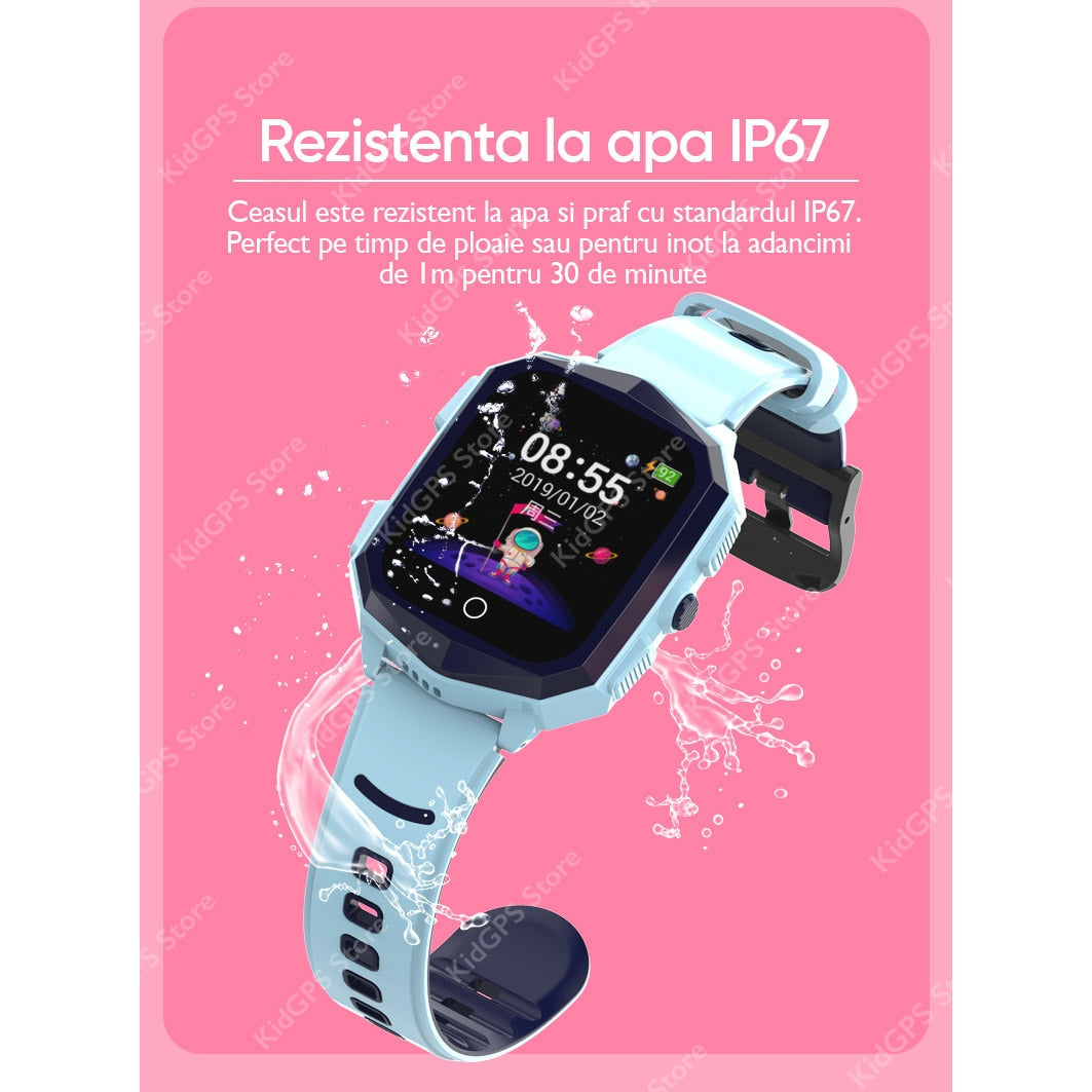 Ceas smartwatch GPS copii Techone™ KT20S 4G, Negru