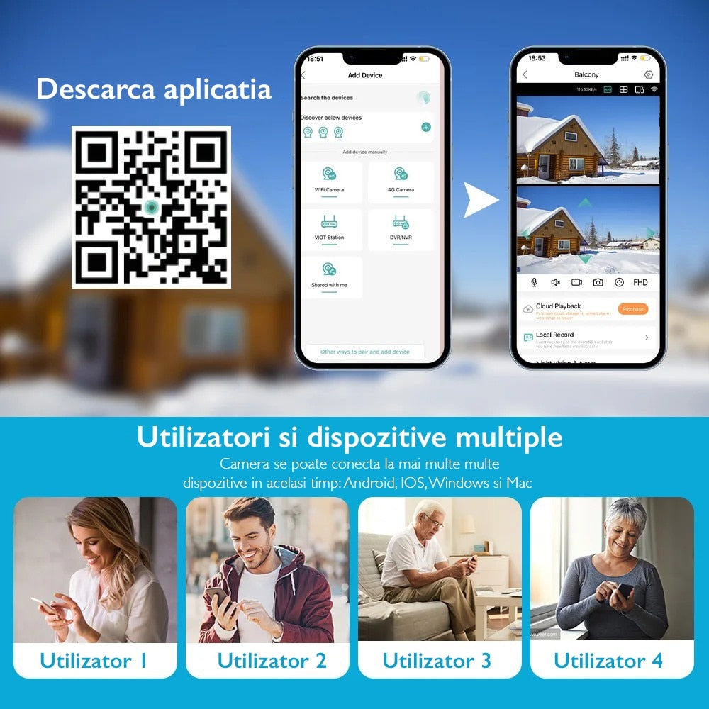 Camera De Supraveghere Video CCTV Dubla WIFI Loosafe® 80XM Safe Pal