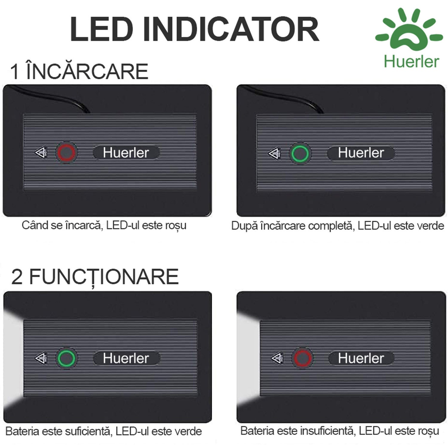 Set Far si Stop Bicicleta, Din Aluminiu, Huerler Vision Pro