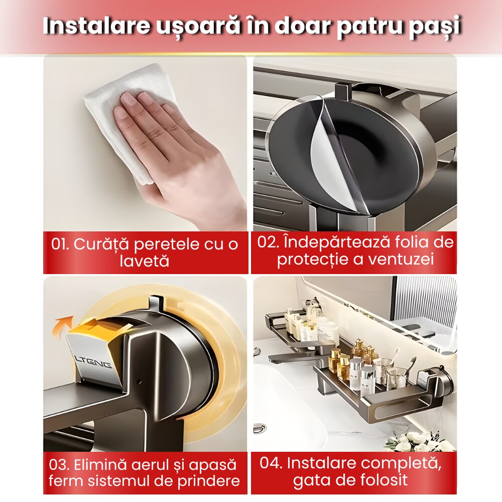 Raft Metalic Tip Organizator Bucatarie sau Baie Topaqua Sink Fairy