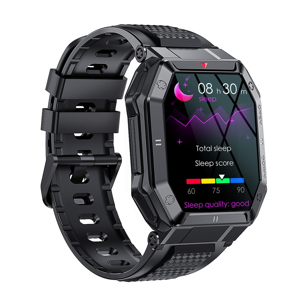 Ceas smartwatch barbati TechONE® K55, Negru