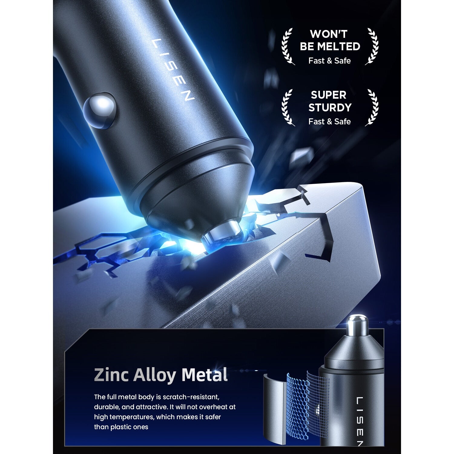 Incarcator Auto Bricheta Lisen® Type C Power Monster