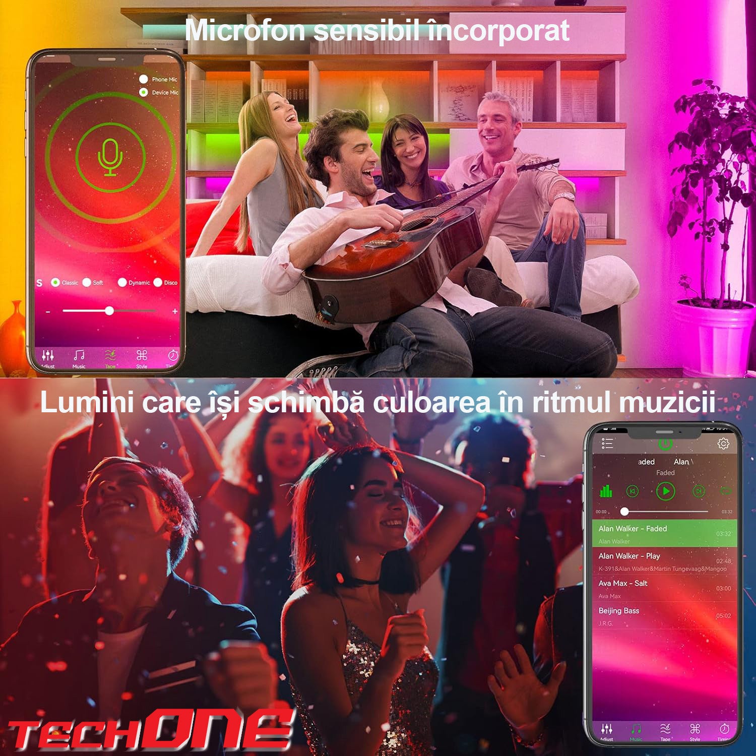 Kit Banda LED Techone Smart RGB 30 Metri (2 X 13.5m)