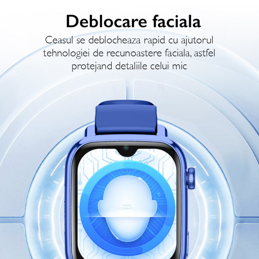Ceas Smartwatch GPS Copii Cu Localizare Si Telefon Techone® TrackMe KT34 Pro, Negru