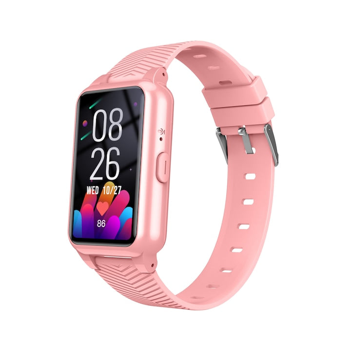 Ceas smartwatch GPS copii si adulti Techone™ S10 Pro Plus+ 4G, Roz