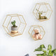 Set 3 Rafturi Metalice Suspendate KD Home AuraHex