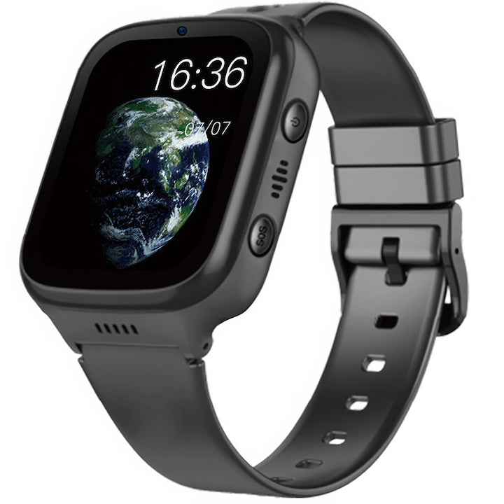 Ceas Smartwatch GPS Copii si Adulti Cu Localizare Si Telefon Techone® FamilyTrack CT30 PRO, Negru