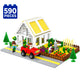 Set de Constructie cu Piese Tip Blocuri Constructie 590 Piese MiniBric City Green Garden 4205