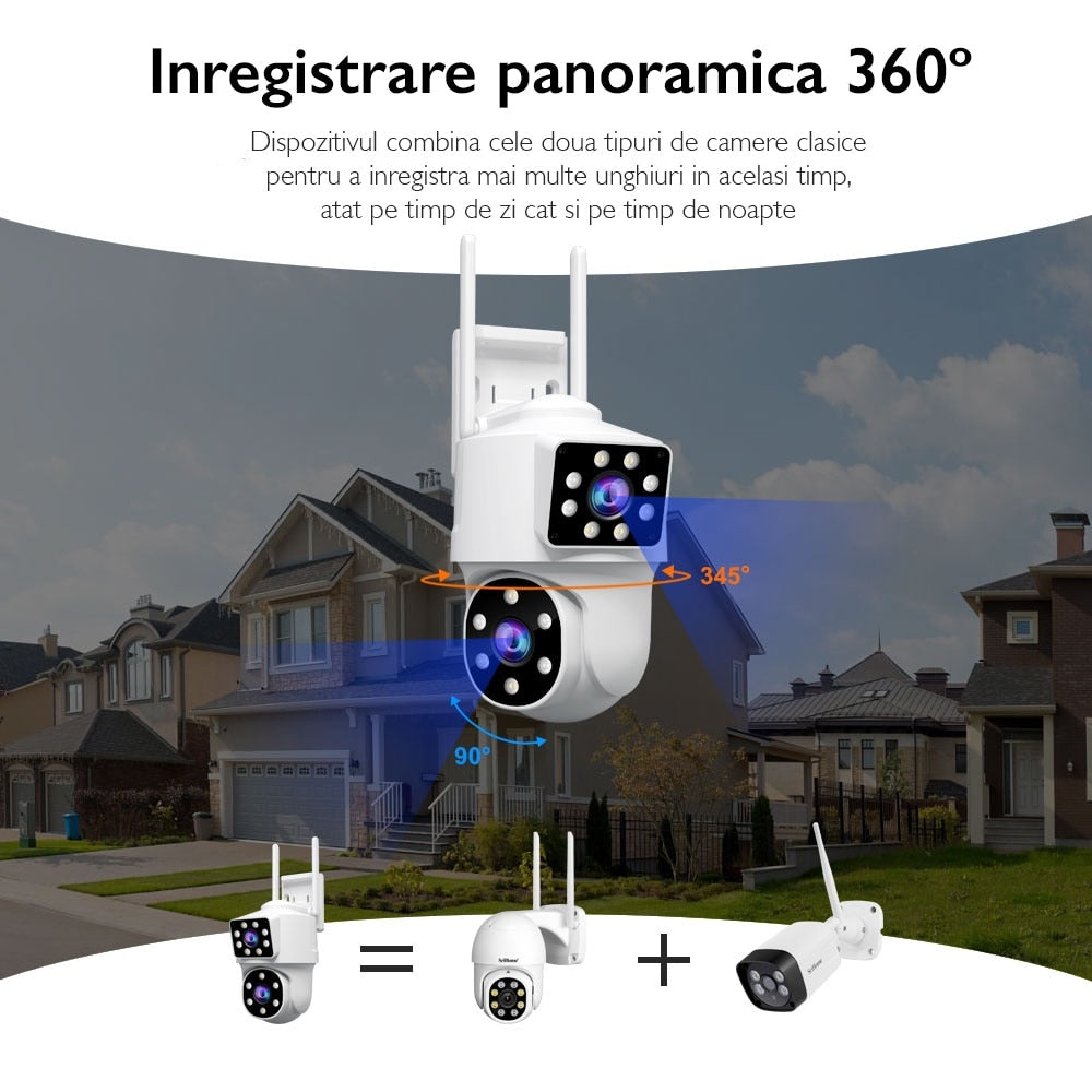 Camera De Supraveghere Video CCTV Dubla WIFI SriHome® SH063 PRO