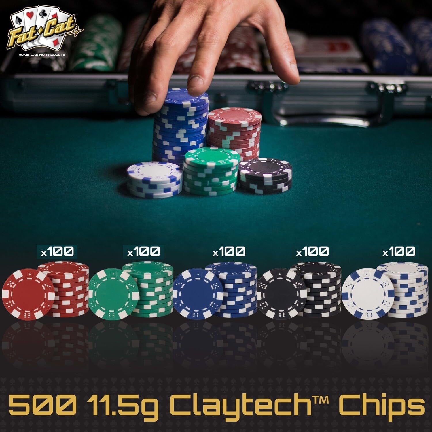 Set Poker Premium KD Home® High Roller 500