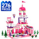 Set de Constructie cu Piese Tip Blocuri Constructie 276 Piese MiniBric Pink Princess Castle