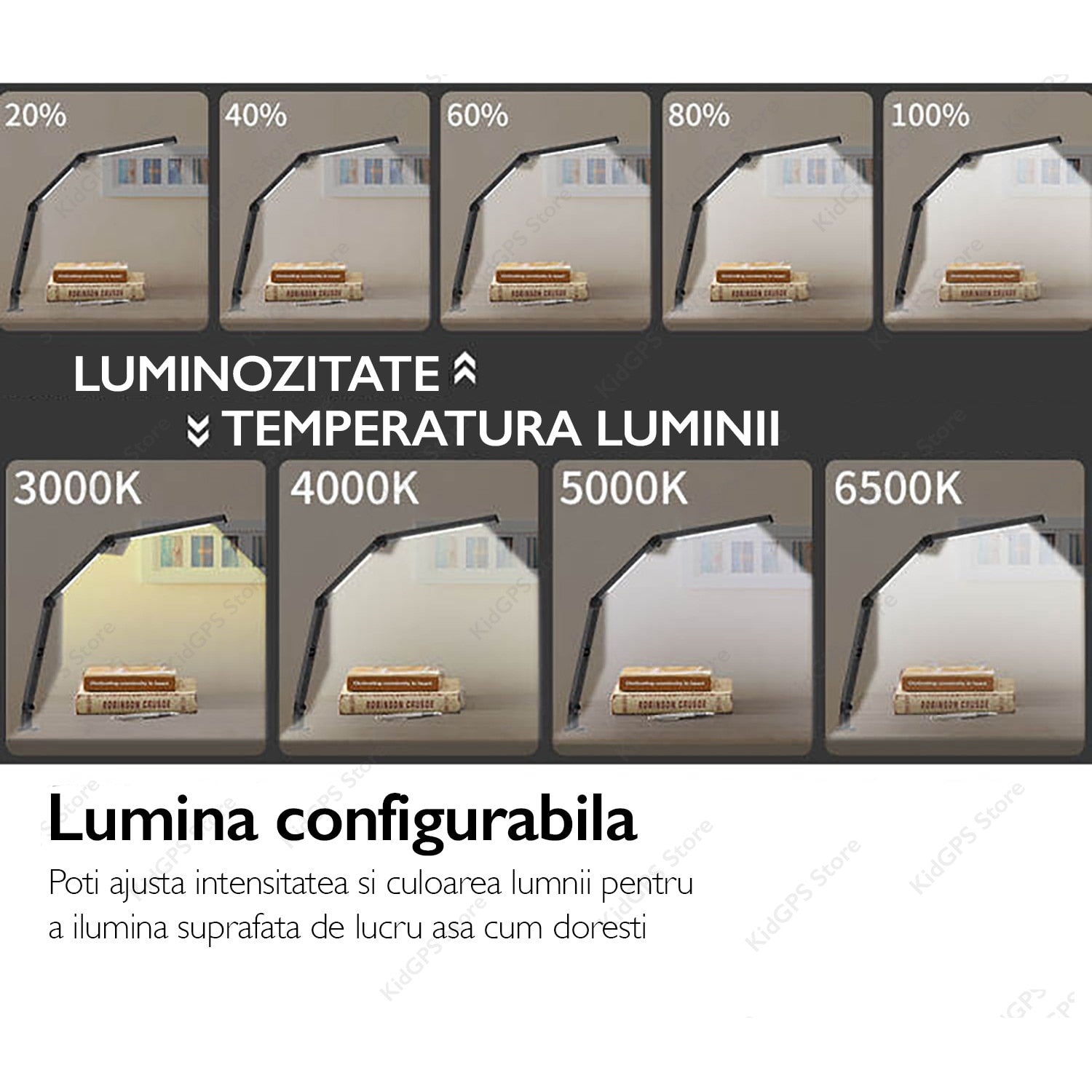 Lampa de birou LED dubla Huerler® DDL-003