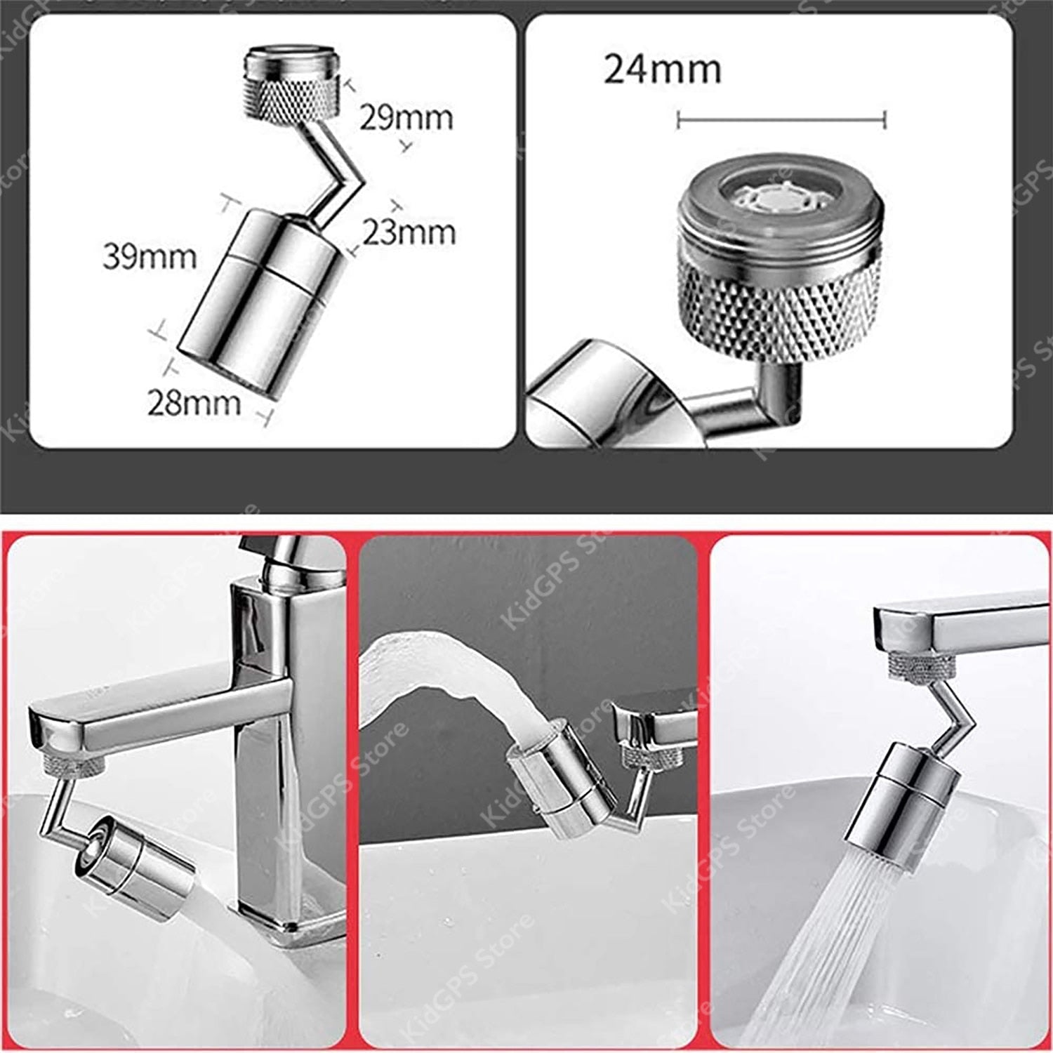 Aerator apa dublu - pivotant cu cot Topaqua® SK-WS809S-M