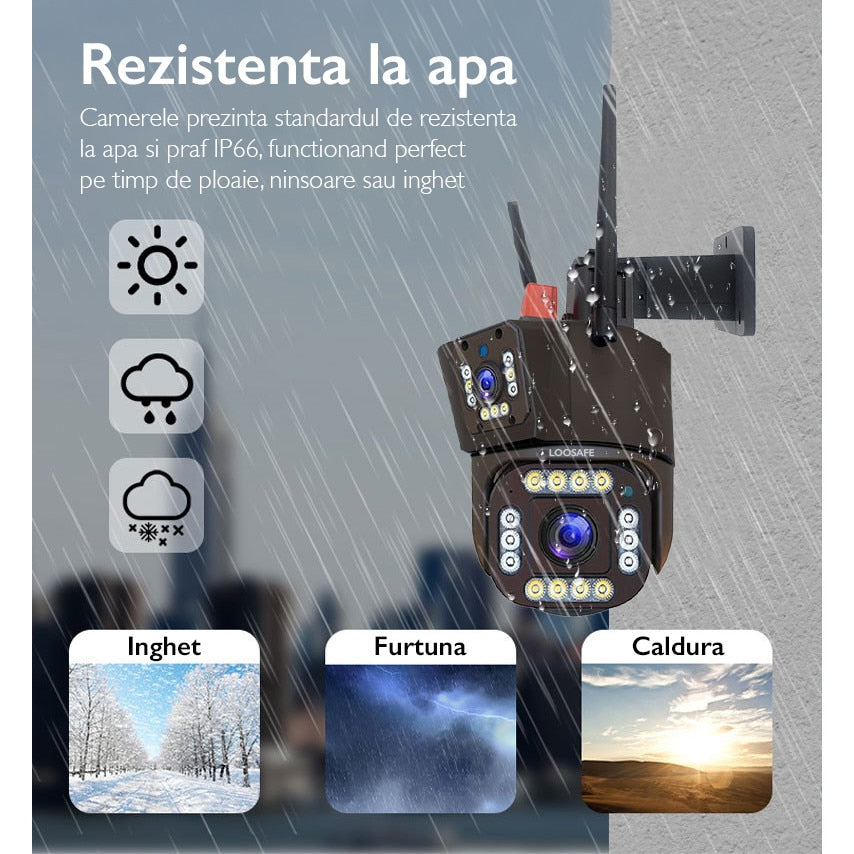 Camera de Supraveghere Tripla WIFI Loosafe® P30 Pro