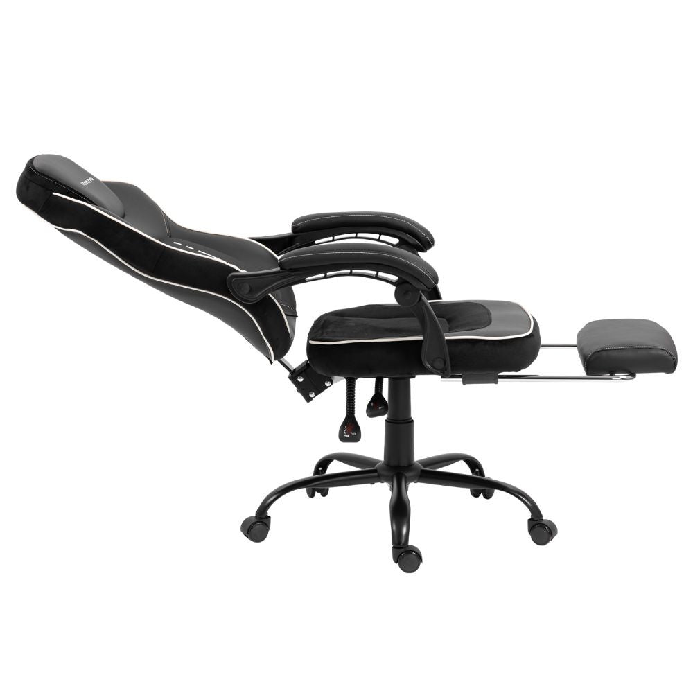 Scaun Gaming Ergonomic Premium Profesional KD Home Apex Fusion EIZI/ Negru/Alb