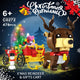 Set de Constructie cu Piese Tip Blocuri Constructie MiniBric Trasura lui Mos Craciun