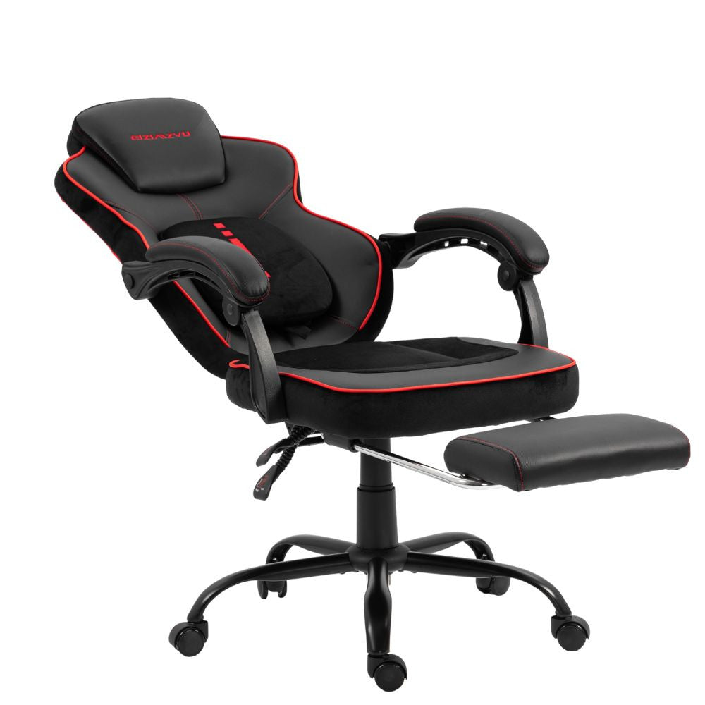 Scaun Gaming Ergonomic Premium Profesional KD Home Apex Fusion EIZI, Negru/Rosu