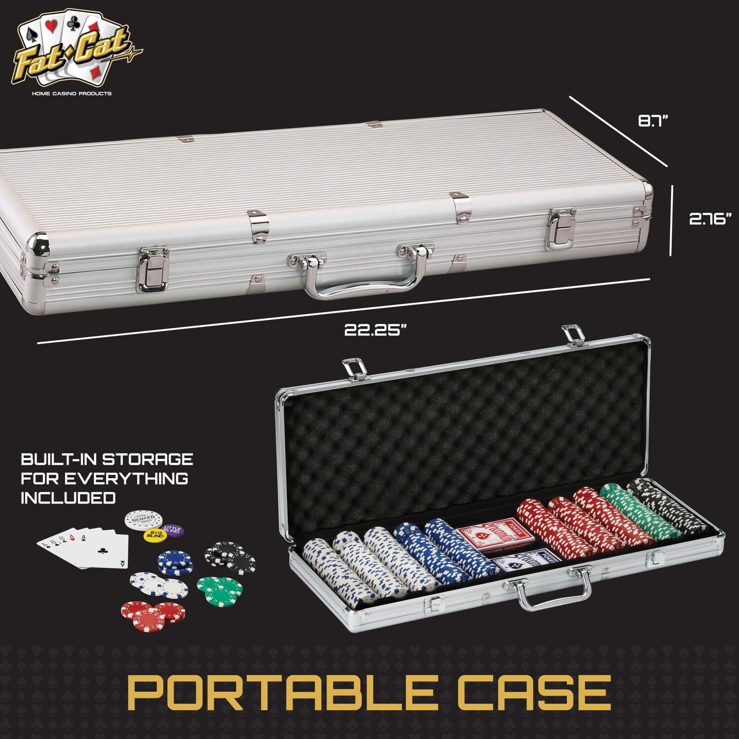 Set Poker Premium KD Home® High Roller 500