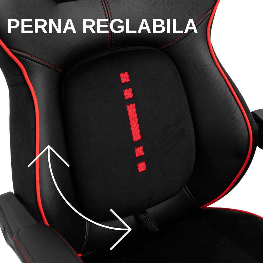 Scaun Gaming Ergonomic Premium Profesional KD Home Apex Fusion EIZI, Negru/Rosu