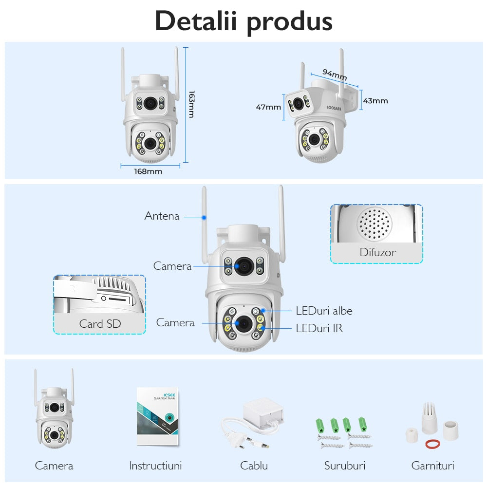 Camera de supraveghere dubla WIFI Loosafe® Master Eye