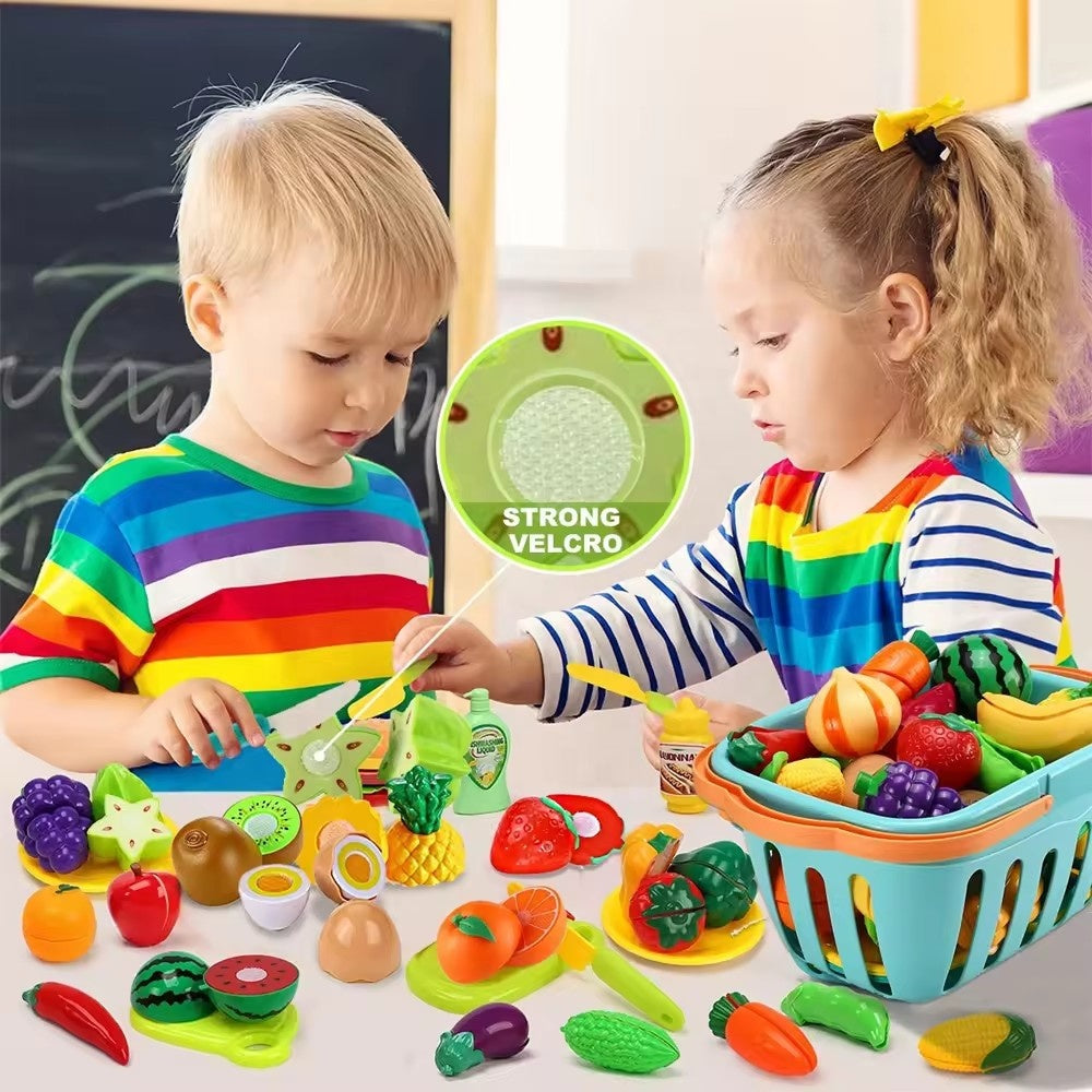 Set Cos cu Legume si Fructe Copii KidProtect Goodies Bascket